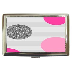 Polkadot Circle Round Line Red Pink Grey Diamond Cigarette Money Cases by Mariart