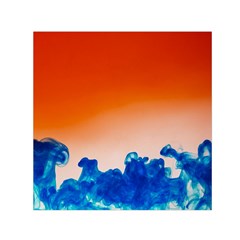 Simulate Weather Fronts Smoke Blue Orange Small Satin Scarf (square) by Mariart