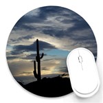 Cactus Sunset Round Mousepads Front