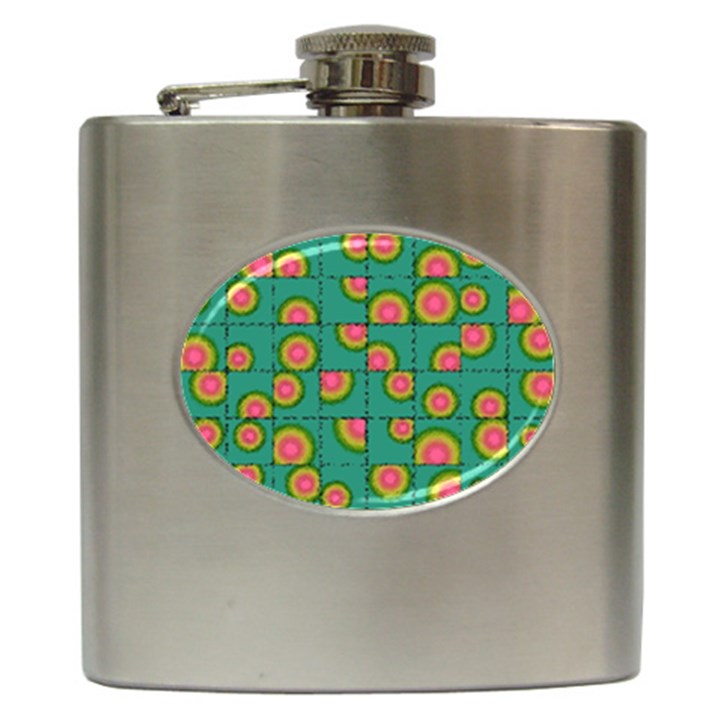 Tiled Circular Gradients Hip Flask (6 oz)