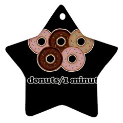 Five Donuts In One Minute  Star Ornament (two Sides) by Valentinaart