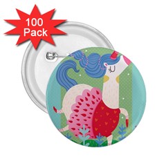 Unicorn 2 25  Buttons (100 Pack)  by Mjdaluz