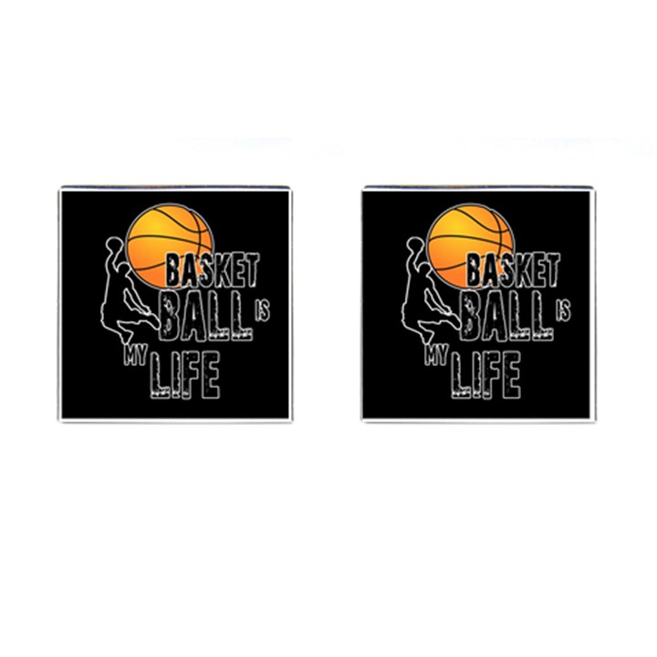 Basketball is my life Cufflinks (Square)