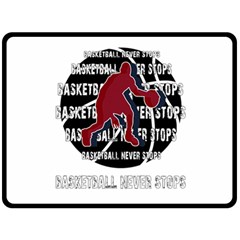 Basketball Never Stops Fleece Blanket (large)  by Valentinaart