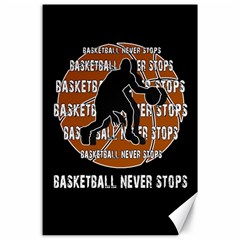 Basketball Never Stops Canvas 24  X 36  by Valentinaart