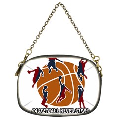 Basketball Never Stops Chain Purses (one Side)  by Valentinaart