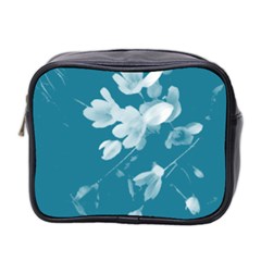 Autumn Crocus Blue Mini Toiletries Bag 2-side by DeneWestUK