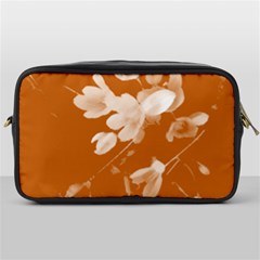 Autumn Crocus Orange Toiletries Bags by DeneWestUK