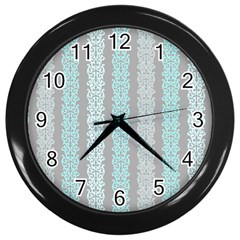 Pattern Wall Clocks (black) by Valentinaart