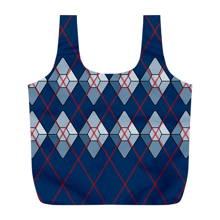 Diamonds and Lasers Argyle  Full Print Recycle Bags (L) 