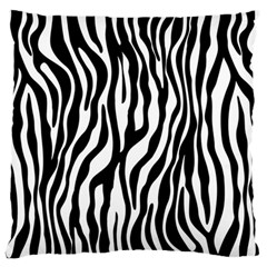 Zebra Stripes Pattern Traditional Colors Black White Standard Flano Cushion Case (two Sides) by EDDArt