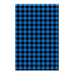 Lumberjack Fabric Pattern Blue Black Shower Curtain 48  X 72  (small)  by EDDArt