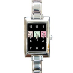 Think - Chemistry Rectangle Italian Charm Watch by Valentinaart