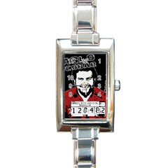 Pablo Escobar Rectangle Italian Charm Watch by Valentinaart