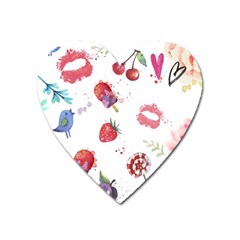 Hand Painted Summer Background  Heart Magnet by TastefulDesigns