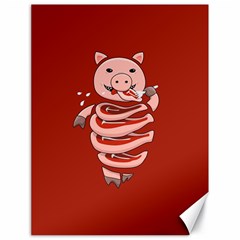 Red Stupid Self Eating Gluttonous Pig Canvas 18  X 24   by CreaturesStore