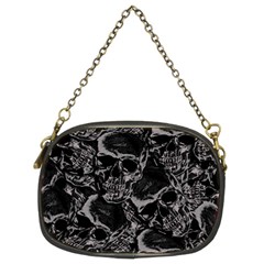 Skulls Pattern Chain Purses (two Sides)  by ValentinaDesign