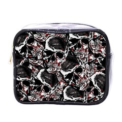 Skulls Pattern Mini Toiletries Bags by ValentinaDesign