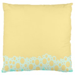 Bubbles Yellow Blue White Polka Large Cushion Case (one Side) by Mariart