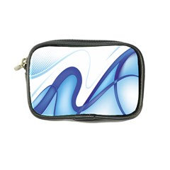 Glittering Abstract Lines Blue Wave Chefron Coin Purse by Mariart