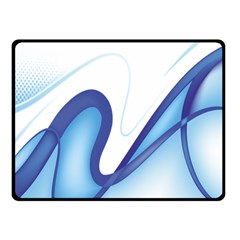 Glittering Abstract Lines Blue Wave Chefron Fleece Blanket (small) by Mariart