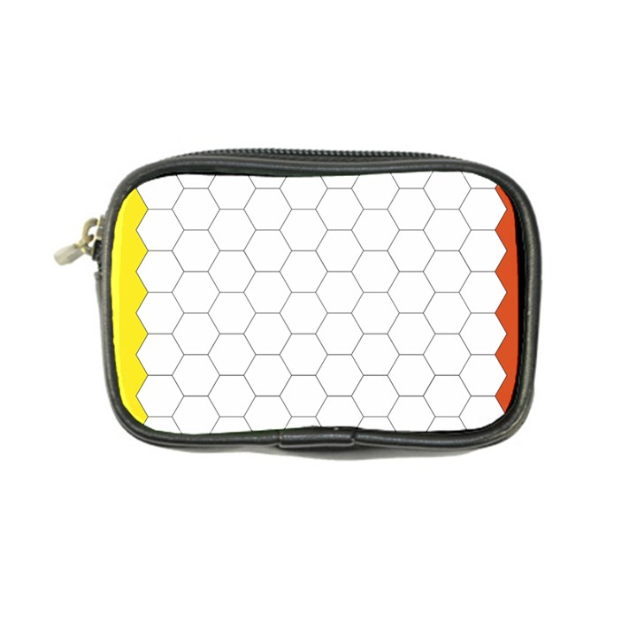 Hex Grid Plaid Green Yellow Blue Orange White Coin Purse