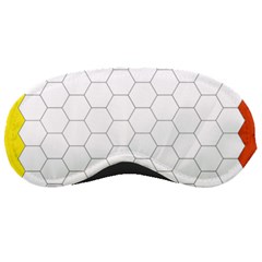 Hex Grid Plaid Green Yellow Blue Orange White Sleeping Masks by Mariart