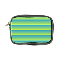 Line Horizontal Green Blue Yellow Light Wave Chevron Coin Purse by Mariart