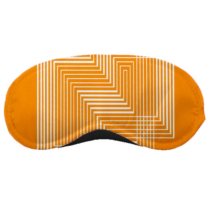 Orange Line Plaid Sleeping Masks