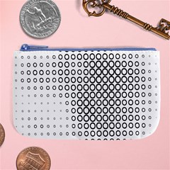 Polka Circle Round Black White Hole Large Coin Purse by Mariart