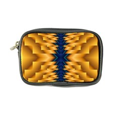 Plaid Blue Gold Wave Chevron Coin Purse by Mariart