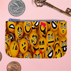 Smileys Linus Face Mask Cute Yellow Large Coin Purse by Mariart