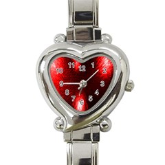 Box Lights Red Plaid Heart Italian Charm Watch by Mariart