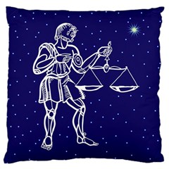 Libra Zodiac Star Large Cushion Case (one Side) by Mariart