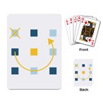 Plaid Arrow Yellow Blue Key Playing Card Back