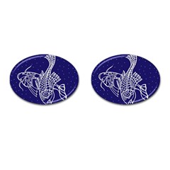 Pisces Zodiac Star Cufflinks (oval) by Mariart