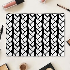 Ropes White Black Line Cosmetic Bag (xl) by Mariart