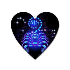 Sign Scorpio Zodiac Heart Magnet by Mariart