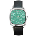 Pattern Square Metal Watch Front