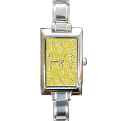 Floral Pattern Rectangle Italian Charm Watch by ValentinaDesign