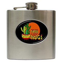 Cactus - Free Hugs Hip Flask (6 Oz) by Valentinaart