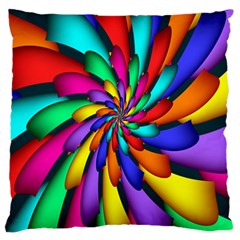 Star Flower Color Rainbow Large Cushion Case (one Side) by Mariart