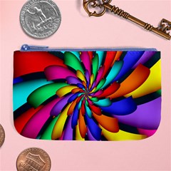 Star Flower Color Rainbow Large Coin Purse by Mariart