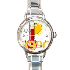 Thermometer Themperature Hot Sun Round Italian Charm Watch by Mariart