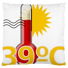 Thermometer Themperature Hot Sun Large Flano Cushion Case (two Sides) by Mariart