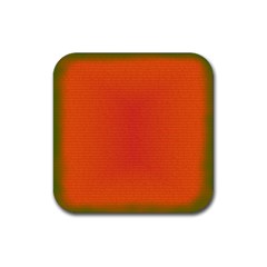 Scarlet Pimpernel Writing Orange Green Rubber Coaster (square)  by Mariart