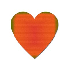 Scarlet Pimpernel Writing Orange Green Heart Magnet by Mariart