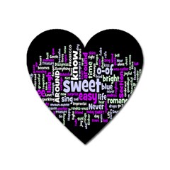 Writing Color Rainbow Sweer Love Heart Magnet by Mariart