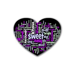 Writing Color Rainbow Sweer Love Heart Coaster (4 Pack)  by Mariart