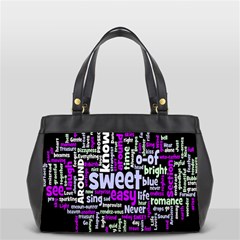 Writing Color Rainbow Sweer Love Office Handbags (2 Sides)  by Mariart